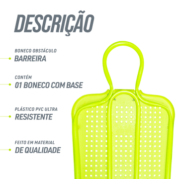 Boneco barreira para treinamento de falta no futebol com base Pista e Campo