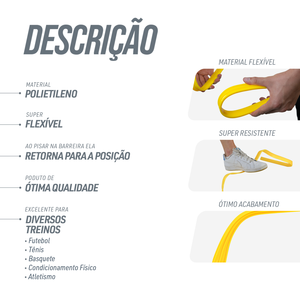 Barreirinha de Agilidade 15cm Plástico Flexível Velden