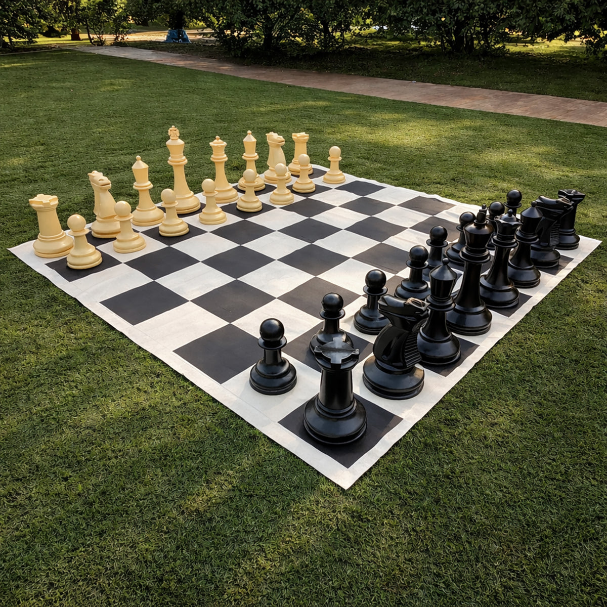 Jogo de peças para xadrez gigante rei com 63,5cm modelo premium NeoFun