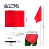 Bandeirola de escanteio oficial de futebol de campo reclinável premium Pista e Campo - cnj com 4 und