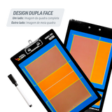 Prancheta tática magnética dupla face com caneta para treinamento de Voleibol Pista e Campo