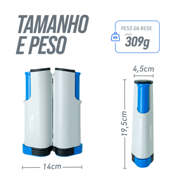 Rede retrátil para ping pong tênis de mesa expansível até 1,60m Pista e Campo