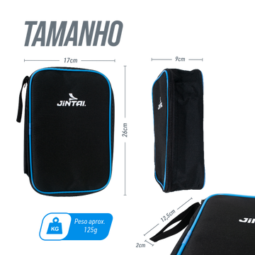 Bolsa para raquetes, bolinhas e rede de tênis de mesa Jintai