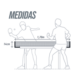 Rede retrátil para ping pong tênis de mesa expansível até 1,60m Pista e Campo