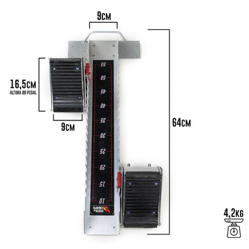 Bloco de partida de alumínio e aço com ajustes de distância e inclinação Pista e Campo