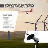 Anemômetro medidor de vento compacto Pista e Campo