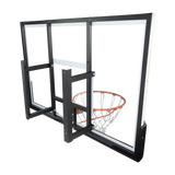 Tabela de basquete de parede quadro transparente de 120x80cm com aro e rede Velden