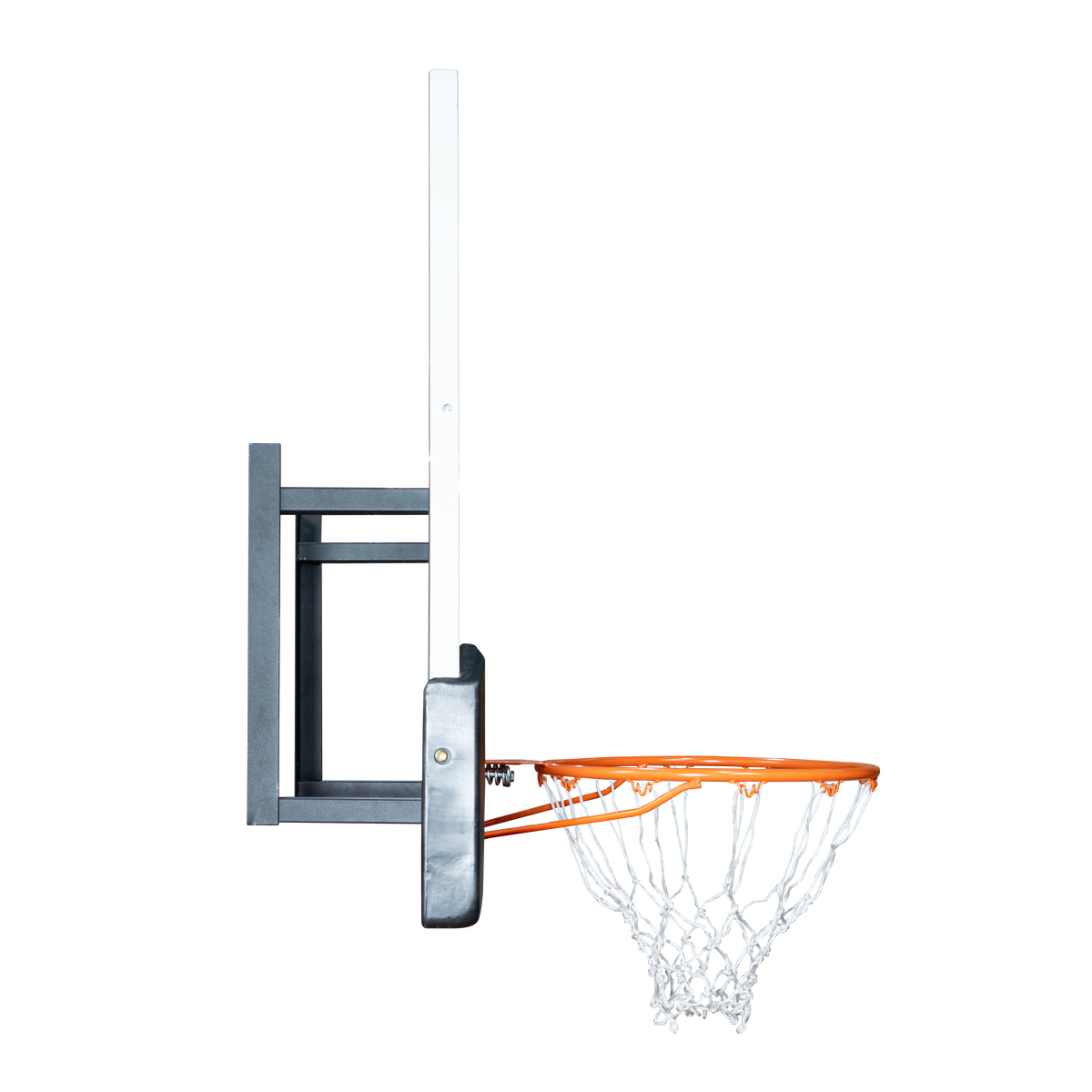 Tabela de basquete de parede quadro transparente de 120x80cm com aro e rede Velden
