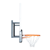 Tabela de basquete de parede quadro transparente de 120x80cm com aro e rede Velden