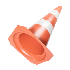 Cone de sinalização de trânsito 50cm rígido Pista e Campo