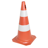 Cone de sinalização de trânsito 50cm rígido Pista e Campo