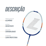Raquete de badminton de alumínio Loire