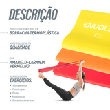 Faixa elástica 1,50m x 15cm Envolst - Kit com 03 intensidades