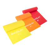 Faixa elástica 1,50m x 15cm Envolst - Kit com 03 intensidades