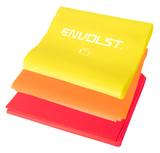 Faixa elástica 1,50m x 15cm Envolst - Kit com 03 intensidades