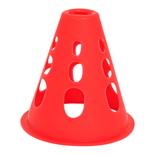 Cone de plástico 8cm vazado pequeno para manobras Pista e Campo - cnj com 10 und
