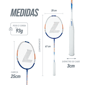Raquete de badminton de alumínio Loire
