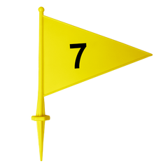 Bandeirolas numeradas plásticas multiuso Pista e Campo - cnj com 08 und (1-8)