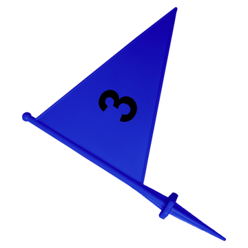 Bandeirolas numeradas plásticas multiuso Pista e Campo - cnj com 08 und (1-8)