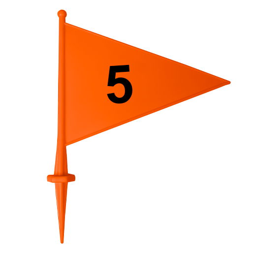 Bandeirolas numeradas plásticas multiuso Pista e Campo - cnj com 08 und (1-8)