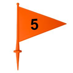 Bandeirolas numeradas plásticas multiuso Pista e Campo - cnj com 08 und (1-8)