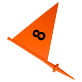 Bandeirolas numeradas plásticas multiuso Pista e Campo - cnj com 08 und (1-8)