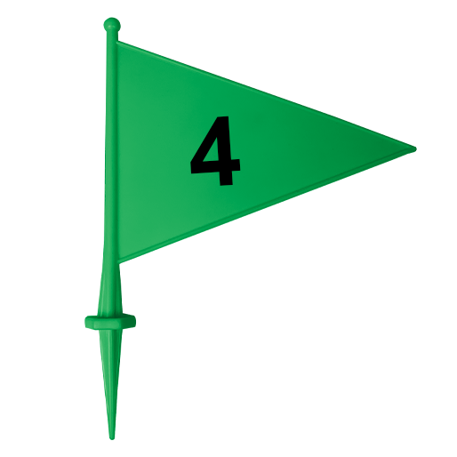 Bandeirolas numeradas plásticas multiuso Pista e Campo - cnj com 08 und (1-8)