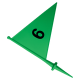 Bandeirolas numeradas plásticas multiuso Pista e Campo - cnj com 08 und (1-8)