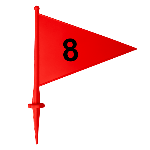 Bandeirolas numeradas plásticas multiuso Pista e Campo - cnj com 08 und (1-8)