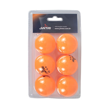 Bolas Tênis De Mesa Jintai - 06 Unidades - 2 Estrelas ABS
