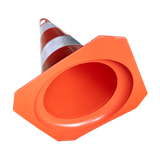 Cone de sinalização flexível (emborrachado) refletivo 50cm Pista e Campo