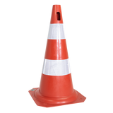 Cone de sinalização flexível (emborrachado) refletivo 50cm Pista e Campo