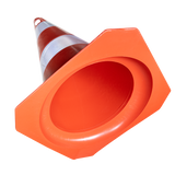Cone de sinalização flexível (emborrachado) refletivo 50cm Pista e Campo