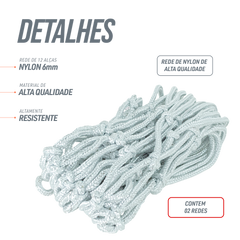 Rede oficial de basquete com fio 6mm nylon (seda) Velden - par