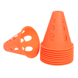 Cone de plástico 8cm vazado pequeno para manobras Pista e Campo - cnj com 10 und