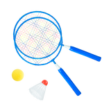 Kit de badminton infantil com 02 raquetes de aço, 01 volante e 01 bola de espuma Loire