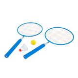 Kit de badminton infantil com 02 raquetes de aço, 01 volante e 01 bola de espuma Loire