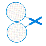 Kit de badminton infantil com 02 raquetes de aço, 01 volante e 01 bola de espuma Loire
