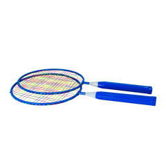 Kit de badminton infantil com 02 raquetes de aço, 01 volante e 01 bola de espuma Loire