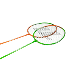 Kit de badminton com 02 raquetes de aço e 03 volantes - Loire