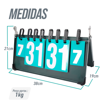 Placar de mesa estrutura metálica para pontuação e sets Pista e Campo