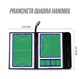 Prancheta tática magnética com caneta para treinamento de handebol Pista e Campo - Modelo pasta preta