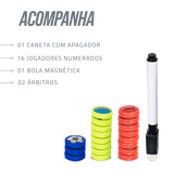 Prancheta tática magnética com caneta para treinamento de handebol Pista e Campo - Modelo pasta preta