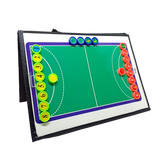 Prancheta tática magnética com caneta para treinamento de handebol Pista e Campo - Modelo pasta preta