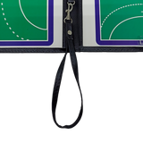 Prancheta tática magnética com caneta para treinamento de handebol Pista e Campo - Modelo pasta preta