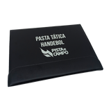 Prancheta tática magnética com caneta para treinamento de handebol Pista e Campo - Modelo pasta preta