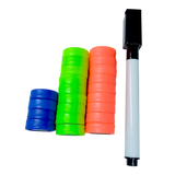 Prancheta tática magnética com caneta para treinamento de handebol Pista e Campo - Modelo pasta preta