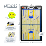 Prancheta tática magnética dupla face com caneta para treinamento de Basquete Pista e Campo