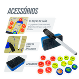 Prancheta tática magnética dupla face com caneta para treinamento de Basquete Pista e Campo