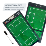 Prancheta tática magnética dupla face com caneta para treinamento de Futebol Society Pista e Campo